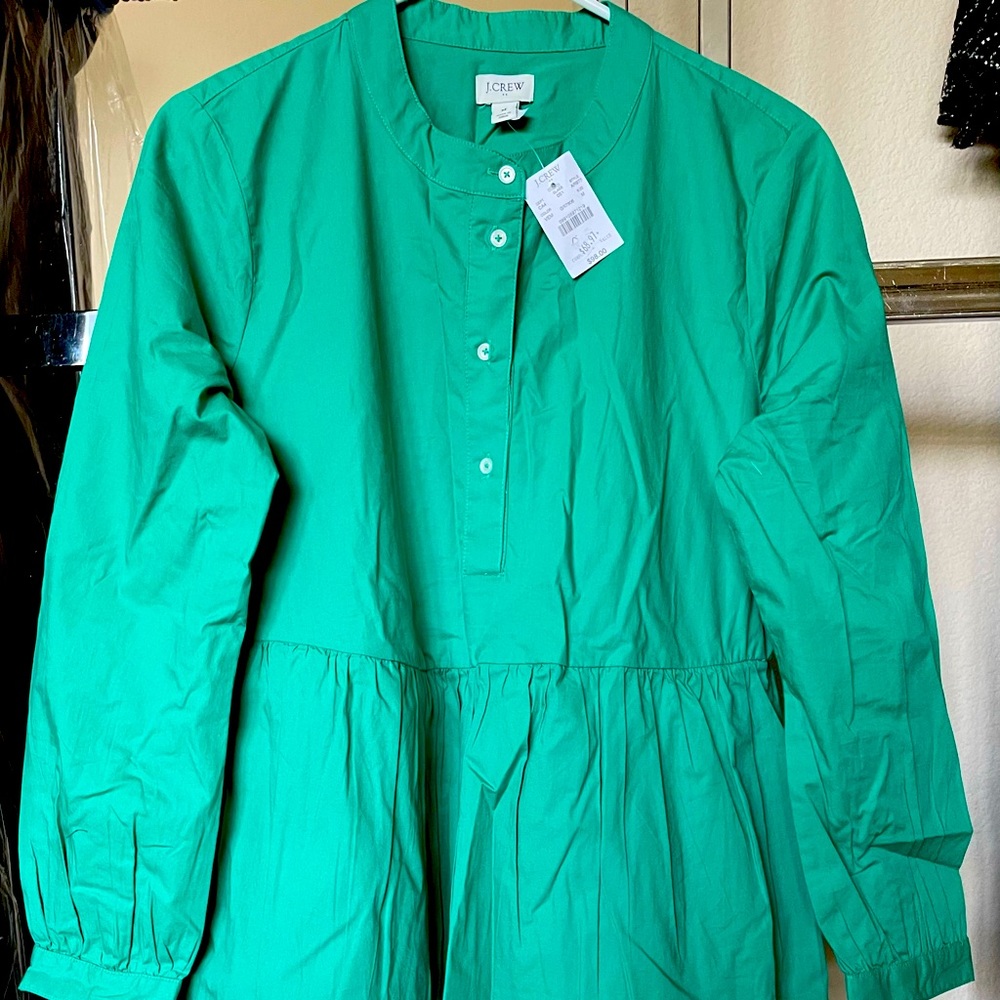 NWT J Crew green dress medium